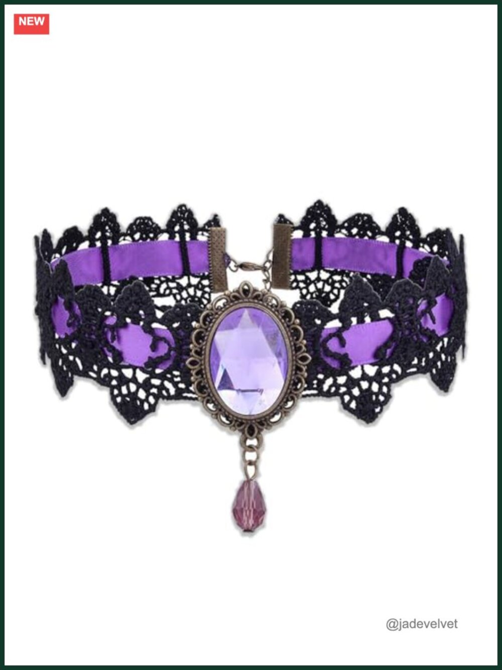 Gothic Lace Choker Necklace Steampunk Halloween Costume Accessory